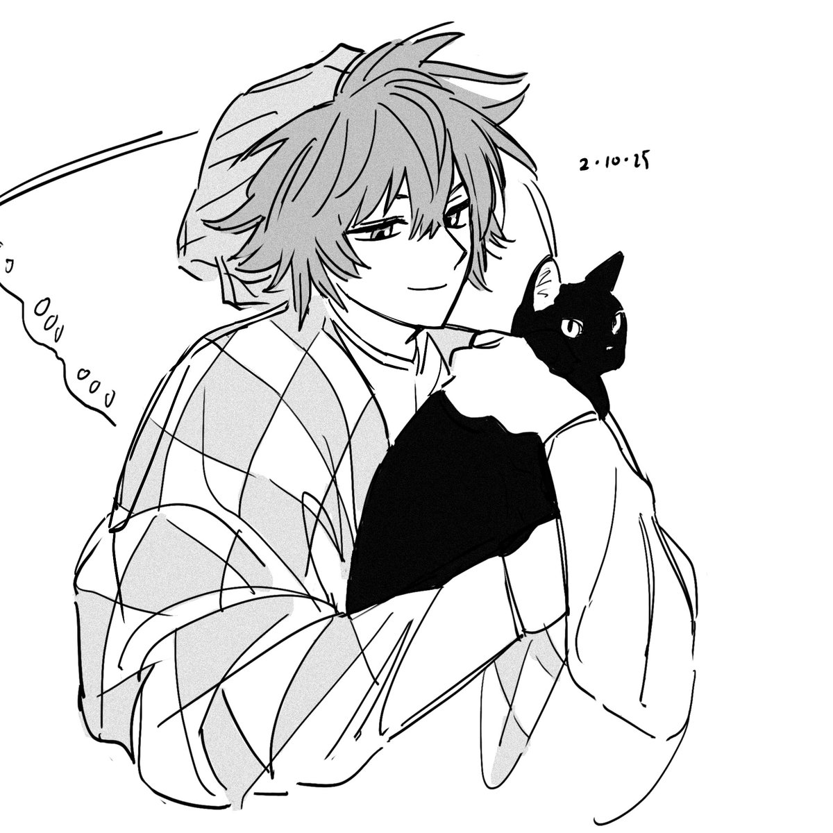 souptsukimi's tweet photo. Shin Tsukimi with cat https://t.co/IV0vgiWDQv