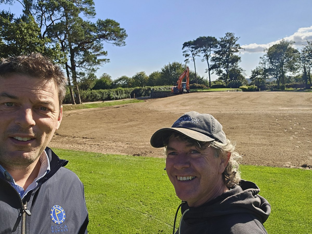 Greens renovation in full swing <a href="/EnniscorthyGolf/">Enniscorthy GolfClub</a> trying to maintain some of the old school contours and character, landscaping by Flood Landscapes. Not many shapers have an All Ireland Senior Hurling medal and  played Electric Picnic....Sean Flood!