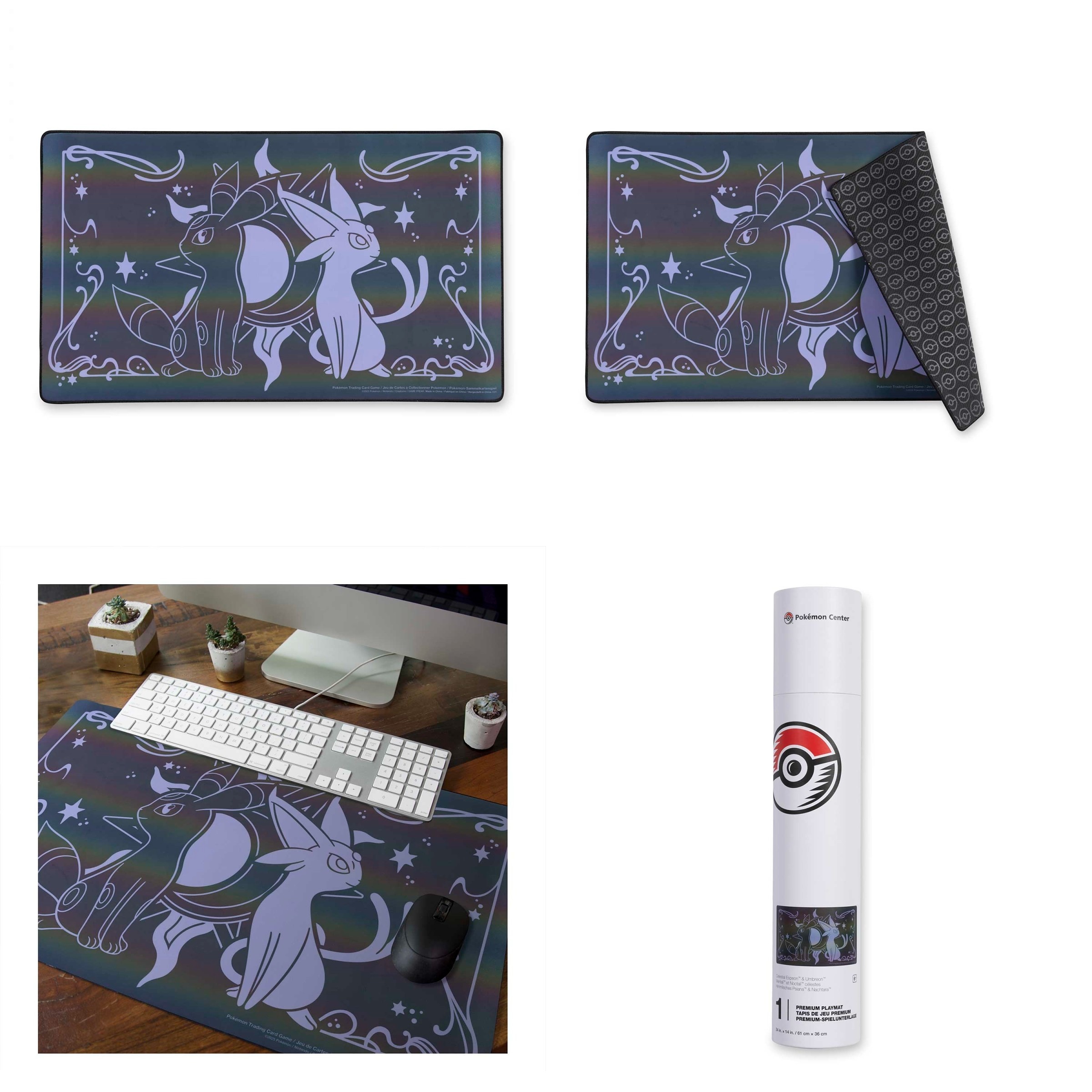 海外ポケモンセンター限定　エーフィ　ブラッキー　プレイマット デッキシールド Amazon | 海外ポケモンセンター限定 エーフィ&ブラッキー