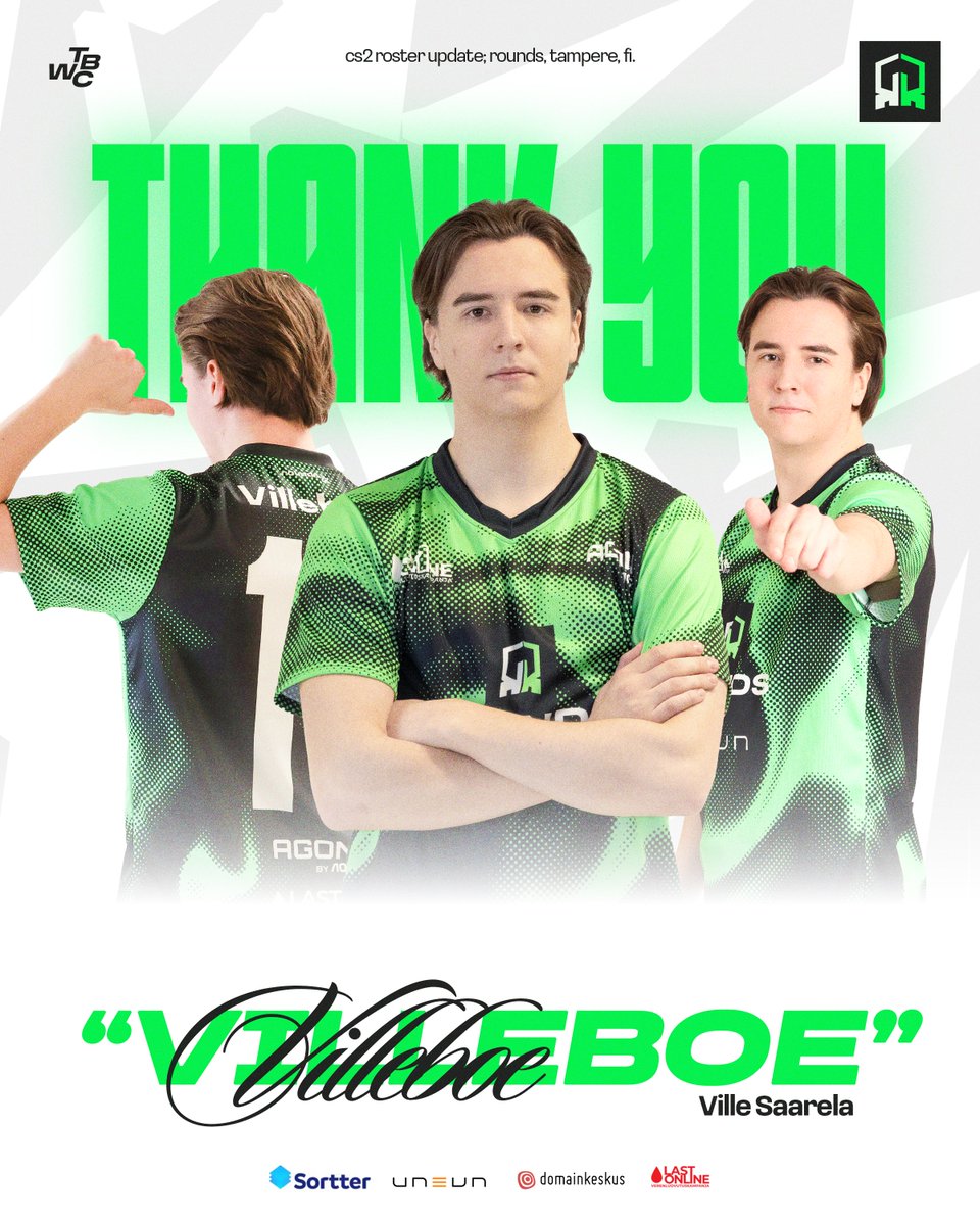 RoundsGG's tweet image. THANK YOU @Villeboe 💚

It&apos;s with a heavy heart that we say goodbye to the incredible player that Ville is. Recent struggles as a team have forced us to make some really tough decisions regarding the squad.

Since joining us over a year ago, Ville has brought in so much positive…