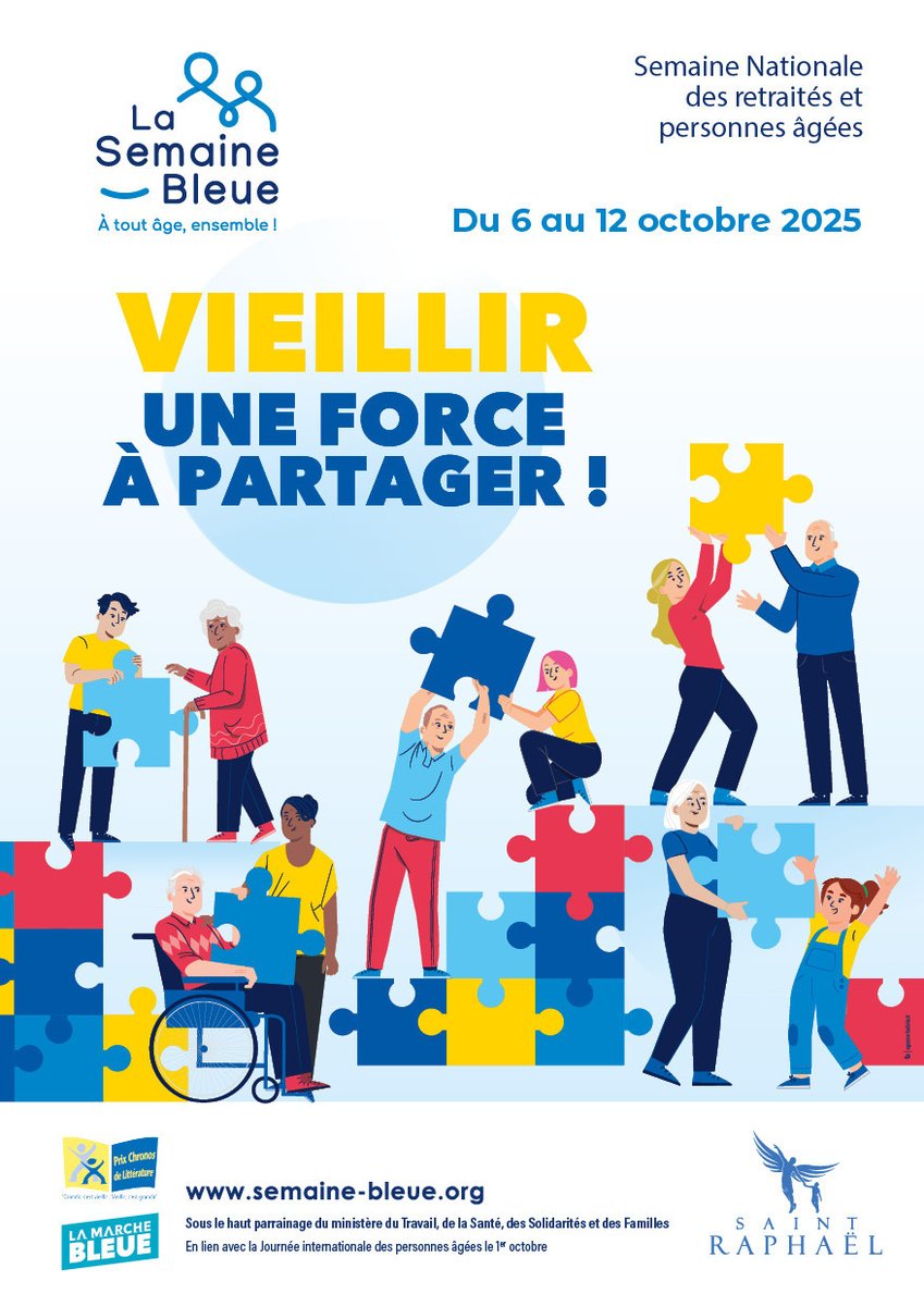 💙 La Semaine Bleue approche à grands pas !
Du 6 au 12 octobre, une semaine entière sera dédiée aux retraités, aux personnes âgées et à ceux qui les accompagnent au quotidien.
Plusieurs animations proposées dans le cadre de la Journée des Aidants : swll.to/SemaineBleue20…