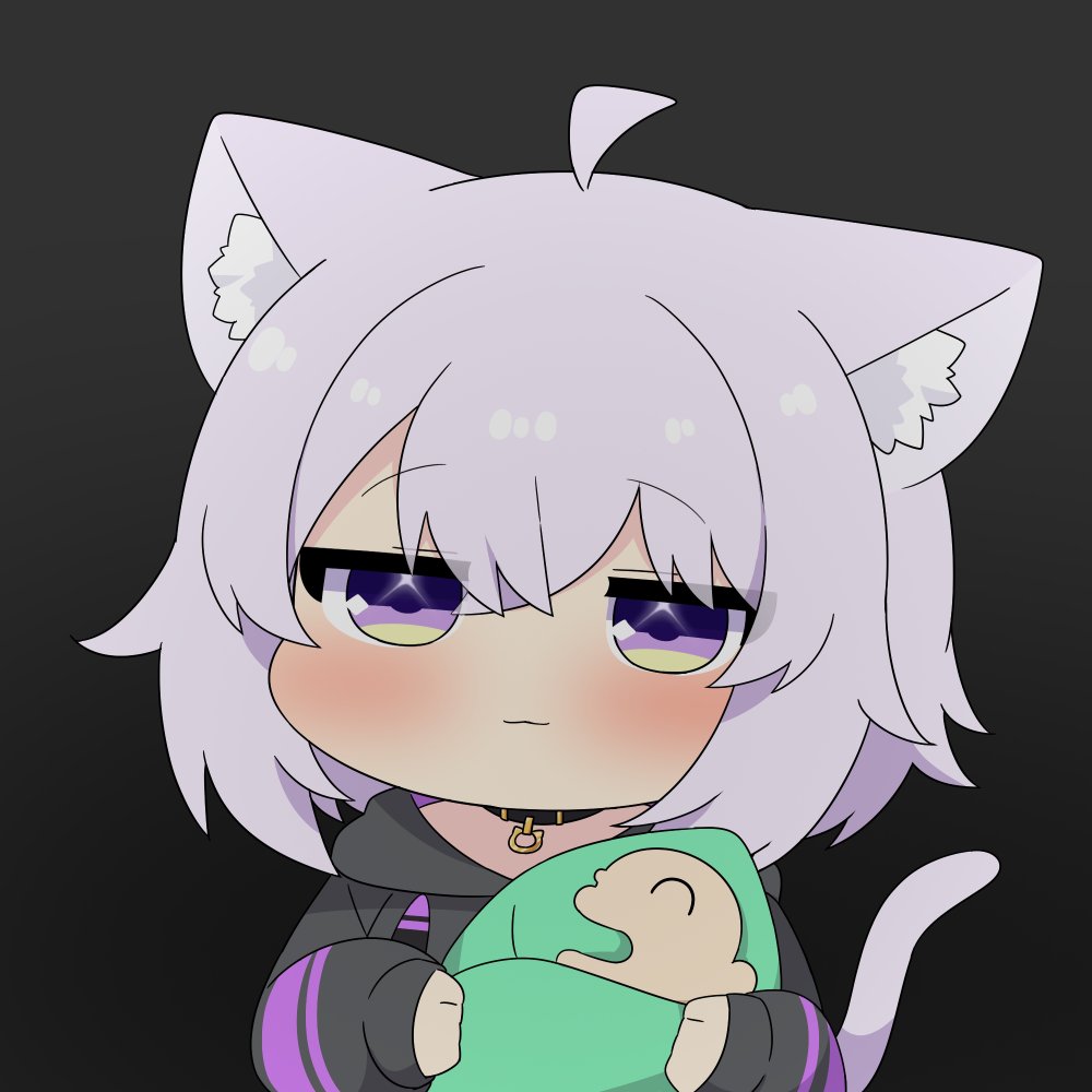 猫又おかゆ ,猫又おかゆ(通常) 「ミステリアス #絵かゆ」|トゥーミのイラスト