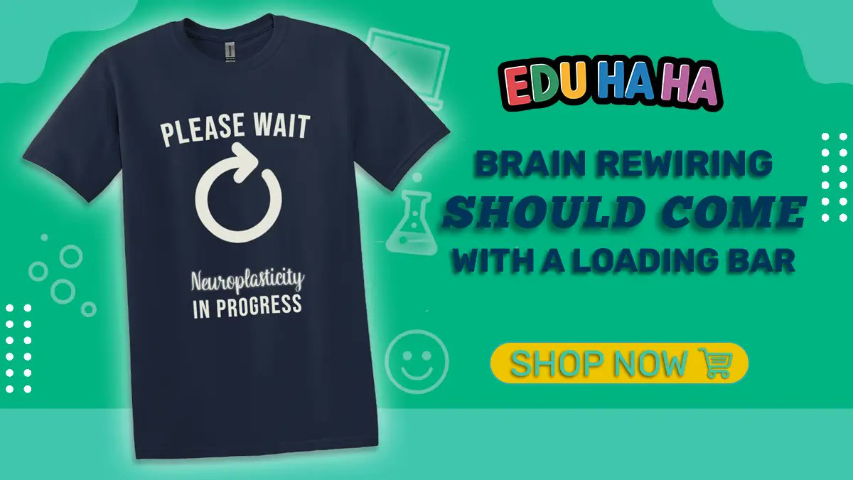 EDUHaHaFun's tweet photo. 🧠 Neuroplasticity in Progress…

⚡ Cognitive rewiring requires patience (and coffee).
This shirt = your mental loading screen.
🛒 https://t.co/dU6Dabj5MG
#TeacherLife #Neuroplasticity #EDUHaHa #ScienceHumor #BrainUpgrade https://t.co/DUpZ3ybRkt