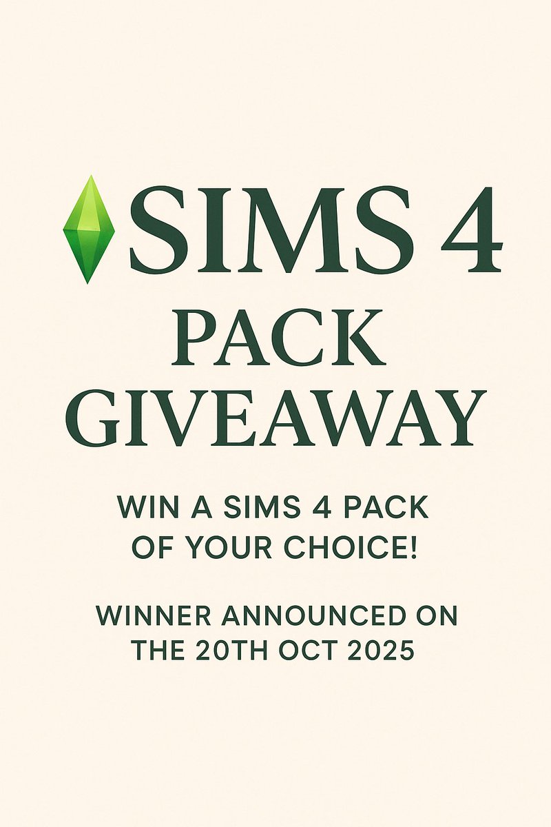 My 1k subscribers giveaway!! 🤩🥳🤍

To enter:
1. Follow me
2. Retweet this
3. Subscribe to my YouTube channel
4. Comment on any of my YouTube videos and let me know your honest thoughts/reactions! (Old/new videos count)

Check the full details below.
#giveaway #TheSims4