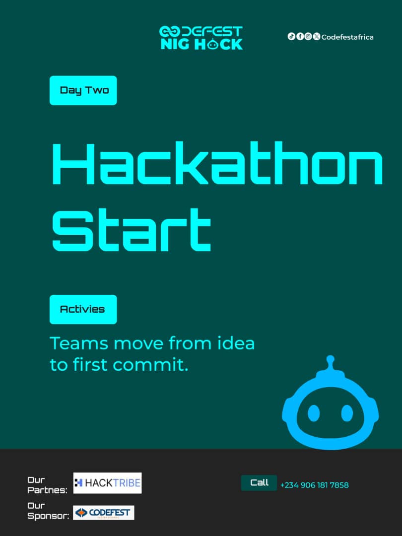 Jo_shua_9's tweet image. Day 2 of the CodefestAfrica 2025 hackathon, so today we started building and will be doing our first commit to our GitHub repository. Team 32 (VITALINK) is fully active for battle!!!
#CodefestAfrica #CodefestNigeriaHackathon2025
#GuinessWorldRecordEdition #BuildForNigeria