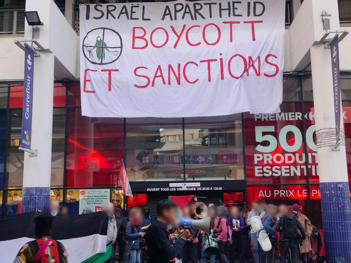 ❌Carrefour bloqué à St Denis!

🇵🇸Le #2OCTOBRE nous affirmons notre solidarité avec la Palestine!