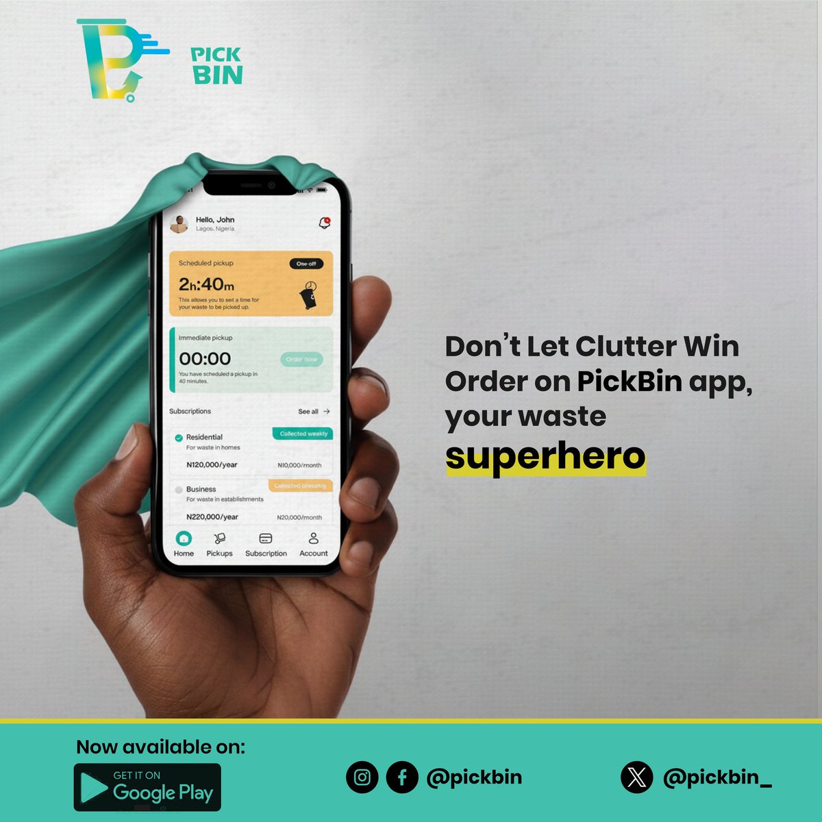 Pickbin_'s tweet photo. We’ve all been there… 👀
That one corner of your home/office where waste "magically" piles up.
Good news? PickBin is here to rescue your space. 📲

#PickBinHumor #SmartWaste #EcoFriendlyNigeria #IbadanLife #wednesdaywisdom https://t.co/J77SnOn1Ez