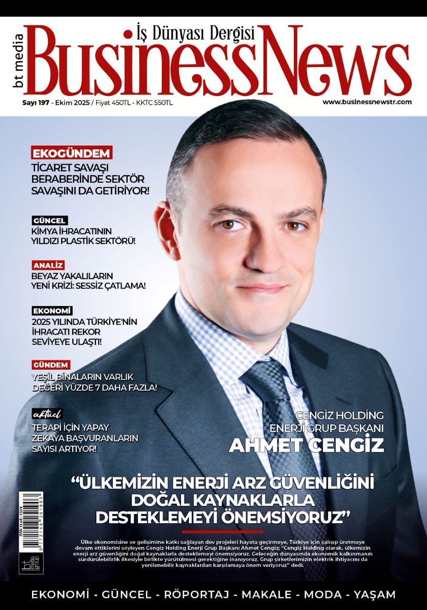 DERGİMİZİN EKİM 2025 SAYISI HAYIRLI OLSUN!

Dijital edisyonlarımız;

turktelekom.com.tr / magzter.com / dmags.net / pressreader.com platformlarında!

Keyifli okumalar dileriz...

businessnewstr.com