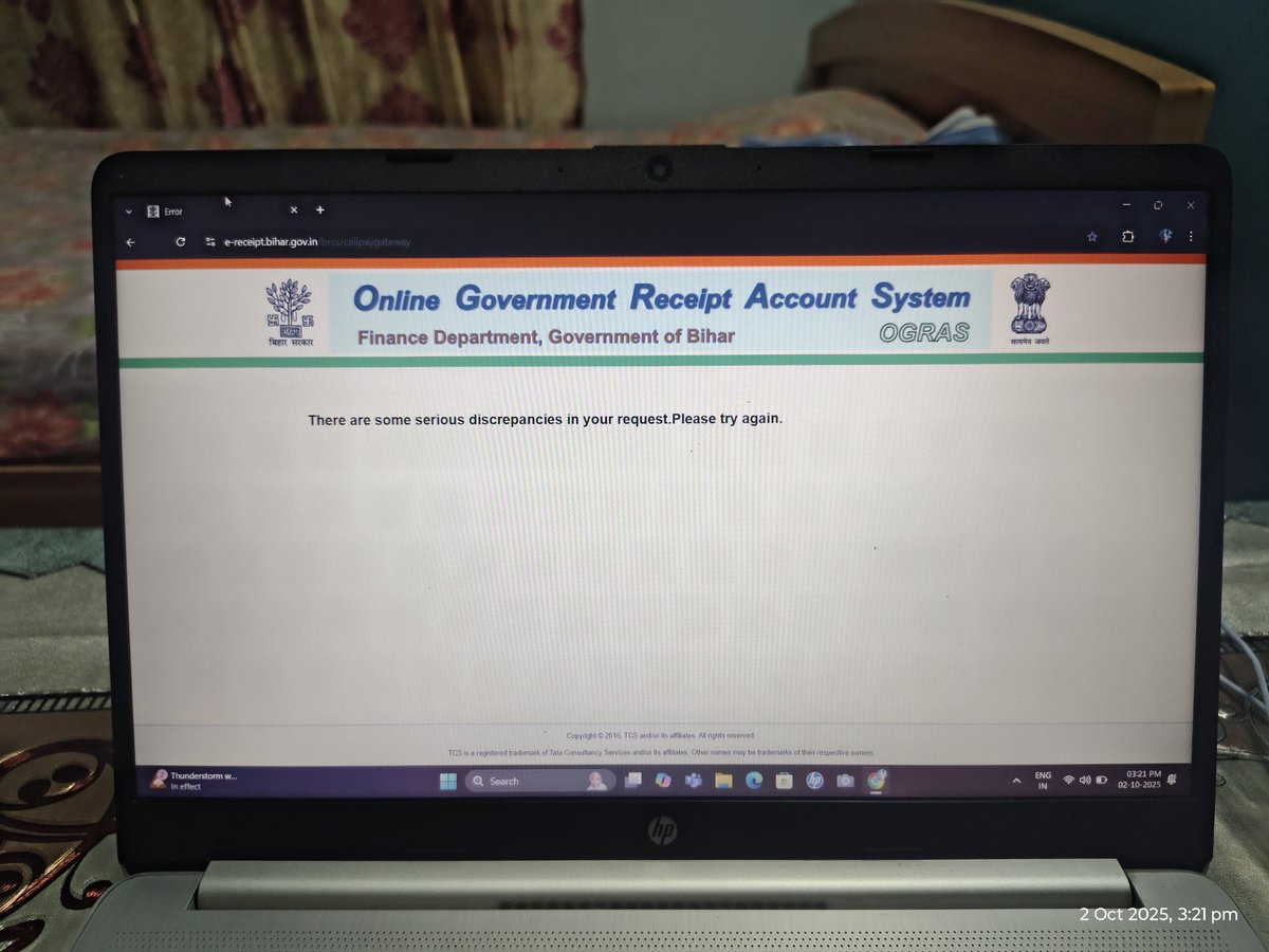 Iabdul_ali's tweet photo. 💻 Transport Dept. OGRAS Payment Gateway बंद 20 दिन से!
🚗 गाड़ी टैक्स रुका | 🪪 DL फीस अटकी
👉 आम जनता परेशान है।
कृपया जल्द समाधान करें।
#Bihar #Transport #OGRAS 
@BiharTransport @BiharFinance https://t.co/ntYbW8FXlI