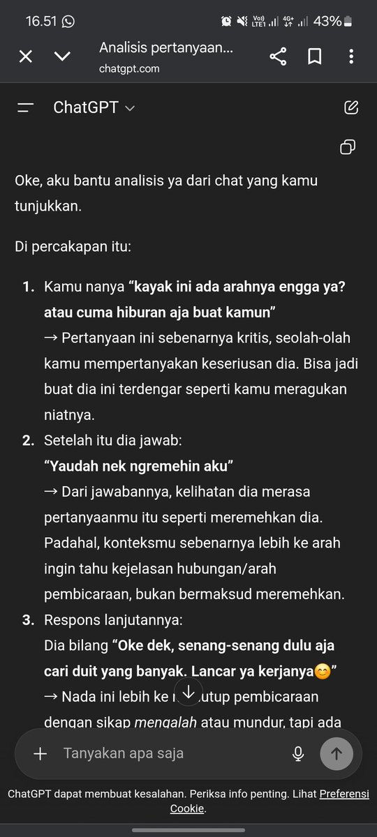 nzftmas's tweet photo. udah ditahap apa2 tanya chat gpt anjayyy https://t.co/2mzlew4G1M