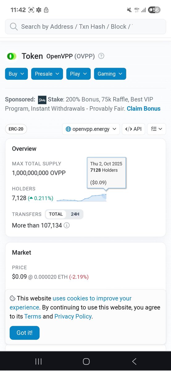 Erazem25874001's tweet image. A very good indicator that the project is growing is also the investors and the trust in the $OVPP project. So if I look at Etherscan, you can see that the trend is growing.
Nerative #energytech 🌍
@OpenVPP 
@ParthKapadiaX