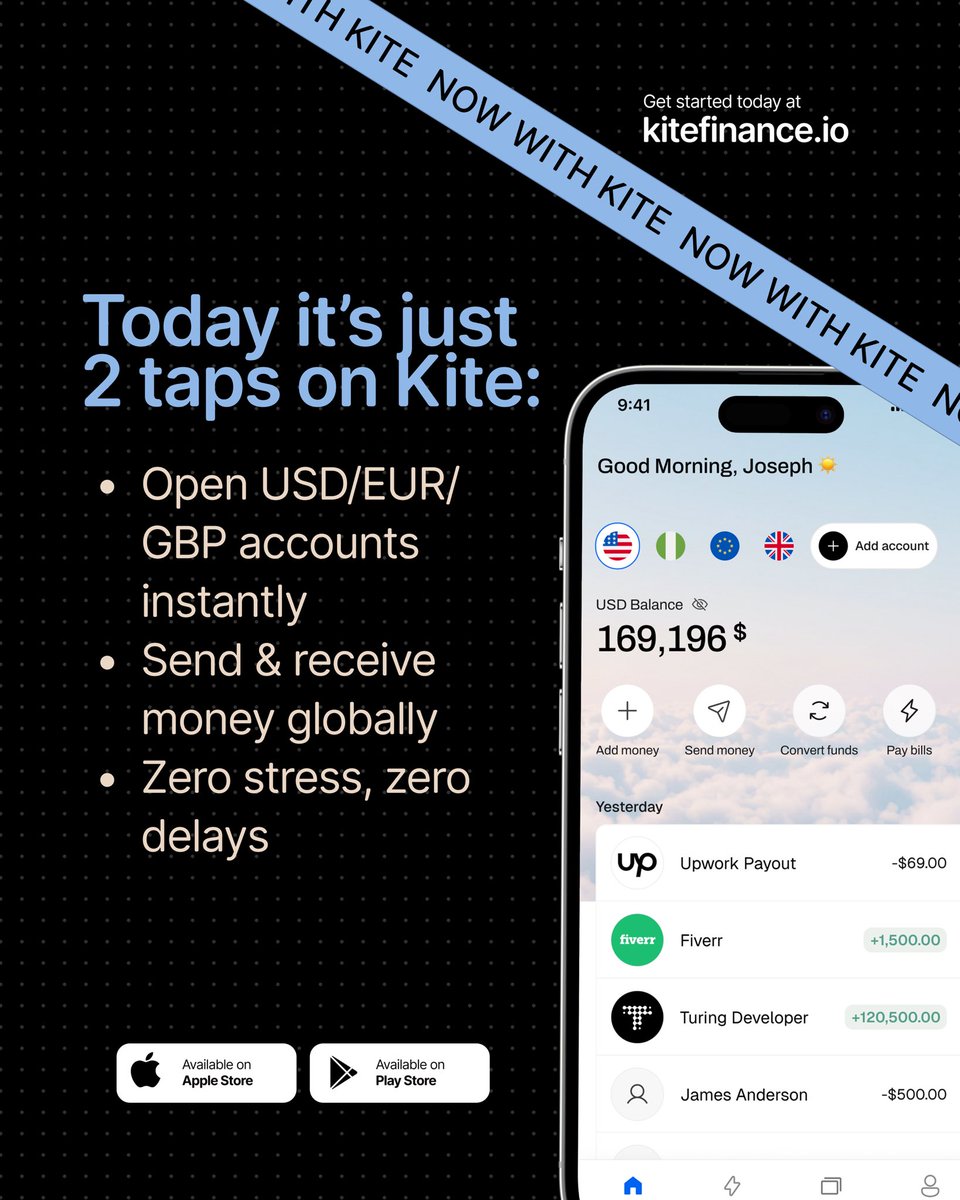 UseKitehq's tweet photo. Throwback to the days of long bank queues and endless forms just to send money abroad. ๐ฅฒ
Fast forward to today. With Kite, itโs literally 2 taps. ๐
Borderless finance is here. โจ
#DoMoreWithKite
#TBT
#KiteFinance https://t.co/WSIvaT0au6