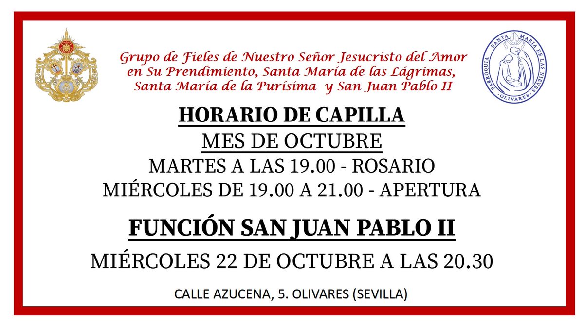 Grupo de Fieles Prendimiento tweet media