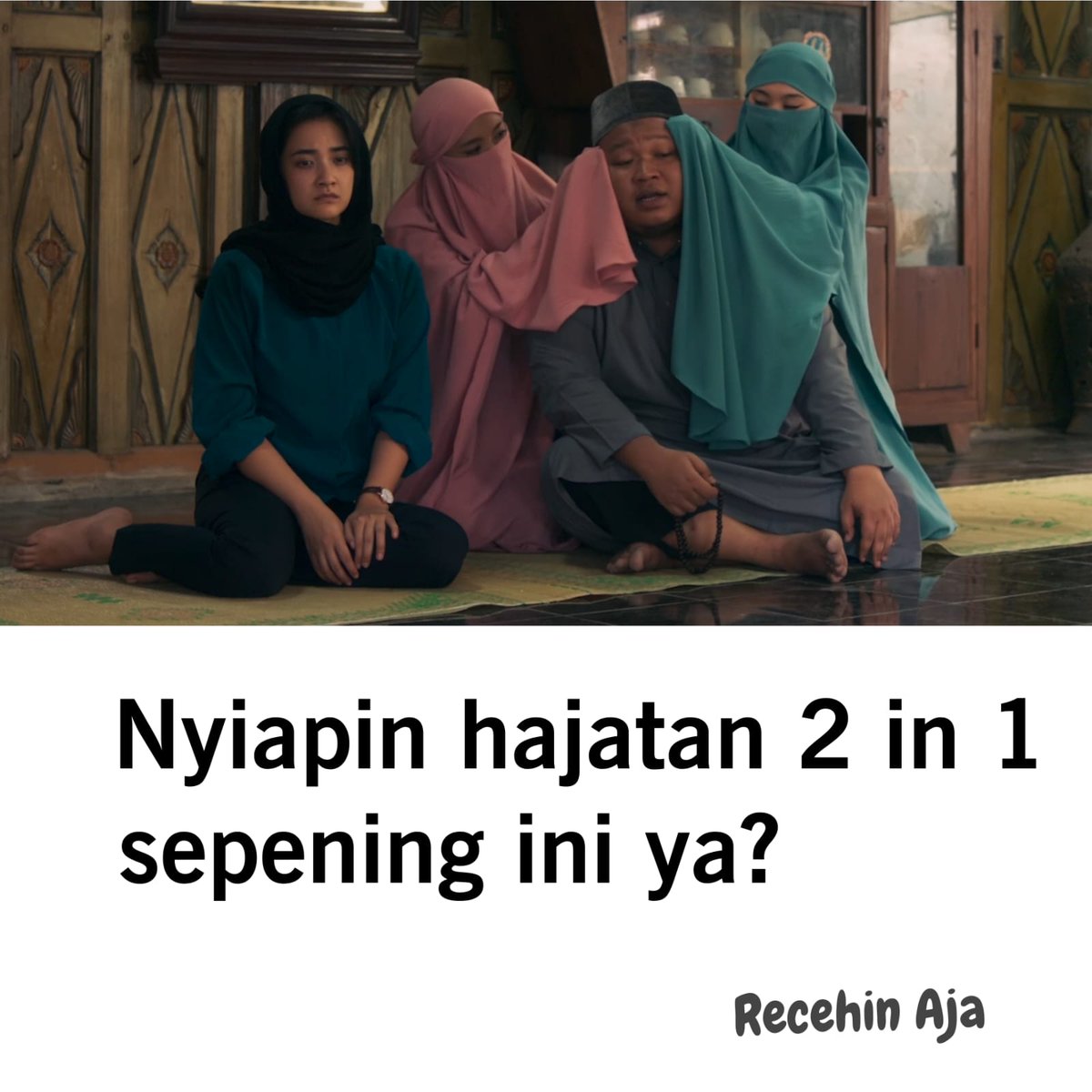 RecehinAjaid's tweet image. Gue udah pasrah. Ntar kalo ada tamu masukin amplop nikahan ke kotak amal takziah, udah lah...anggap aja dana awal bulan madu. Sepening ini ya?
Cuz tontonin Sah! Katanya di Vidio sekarang
