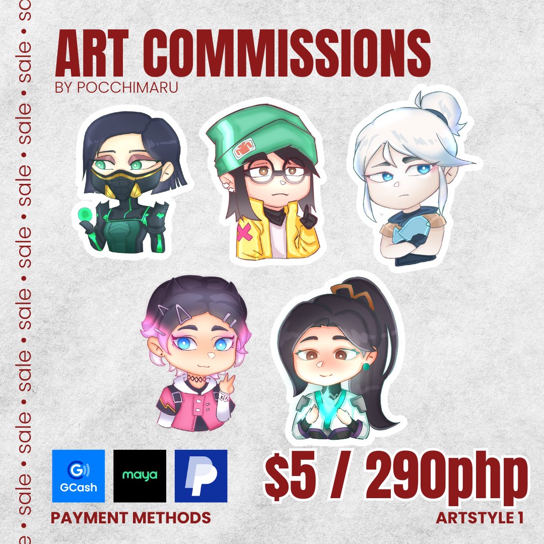 Pocchimaruuu's tweet photo. 𝗔𝗥𝗧 𝗖𝗢𝗠𝗠𝗜𝗦𝗦𝗜𝗢𝗡𝗦 𝗢𝗣𝗘𝗡! 

Artstyle 1 (Chibi) → $5 / 290 PHP
Artstyle 2 (Detailed) → $25 / 1454 PHP

Payment methods: GCash • Maya • PayPal
DM me for slots &amp; inquiries!

#ArtCommission #ArtistOnTwitter #digitalart https://t.co/UChm3BI5hQ