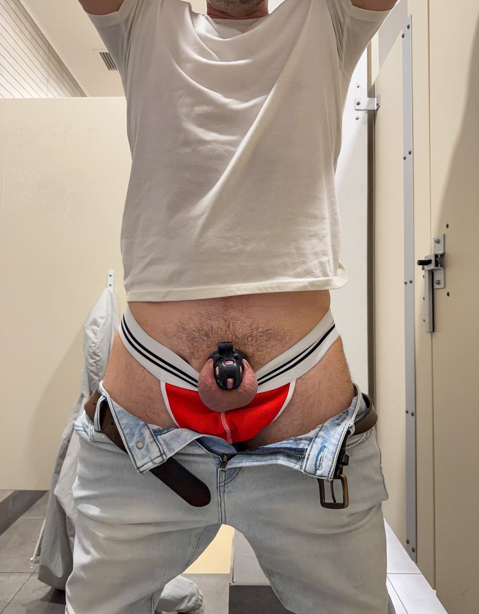 Cage checks happen anywhere during Locktober, no matter what 🔒

Stay strong to all those doing chastity the first time!