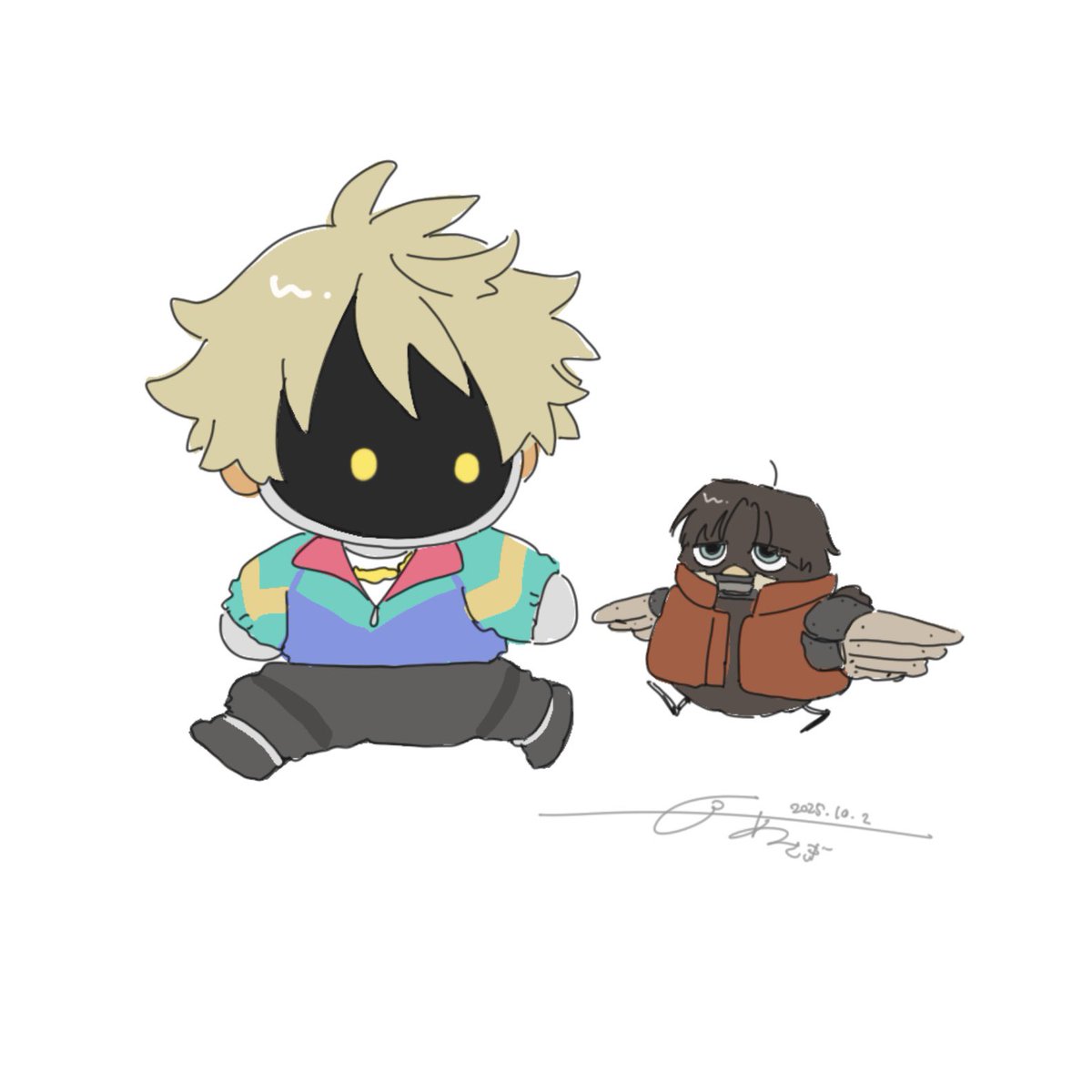 ※鳥(？)
🦾が📺の後ろをついて行ってるみたいな内容のツイを見かけて脳裏に浮かんだ📺🦾