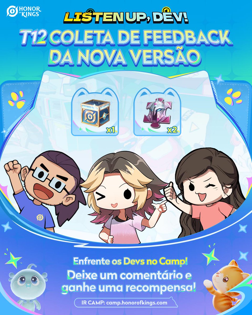 🚀 Dê uma nota para a nova atualização! 💯
 💎 Conte-nos a sua opinião!!

👇VÁ AO CAMP PARA PARTICIPAR:
tl.honorofkings.com/v2/tl/29134_1_…

#hok #honorofkings #listenupdev