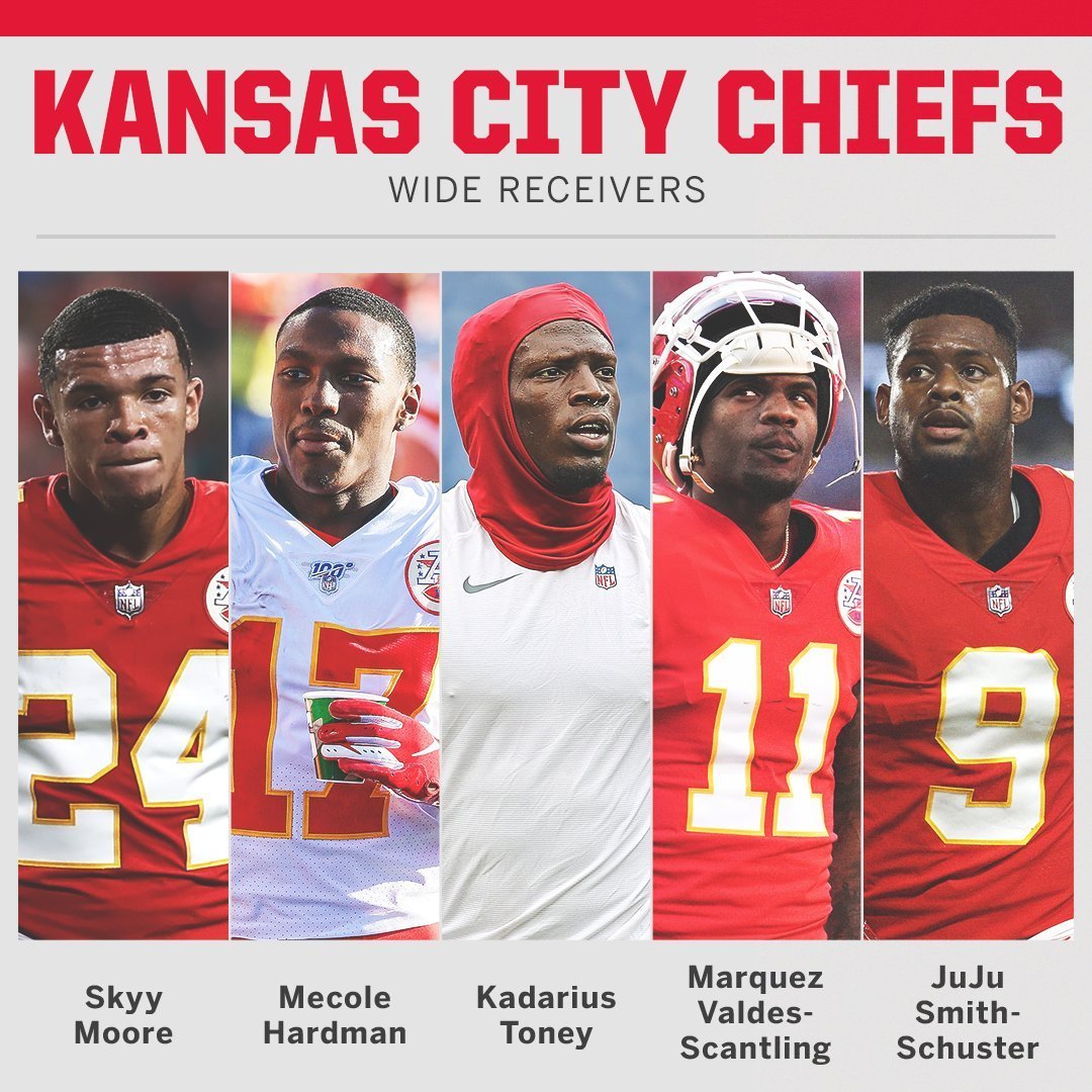 BradHensonPro's tweet photo. Mahomes won a Super Bowl with these WRs https://t.co/i4WfaH8WNP
