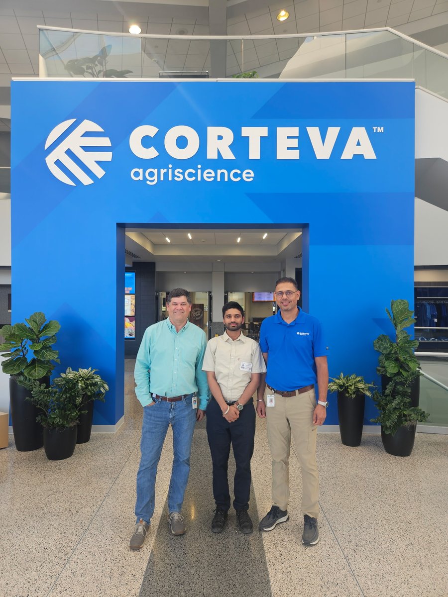 PreetamanBajwa's tweet image. Great visit to @corteva HQ through @WorldofWeeds Travel Enrichment Award. Great discussions on herbicide discovery, traits, formulation, regulatory sciences. Grateful to Drs. Dilpreet Riar, David Simpson, @carlosrigon2, Byron Sleugh &amp;amp; @cornellweedsci for their guidance &amp;amp; support