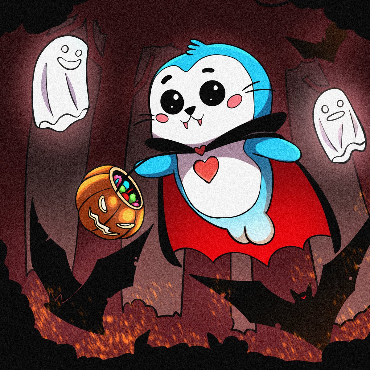 Foku is already getting in the Halloween spirit 👻🎃🍬