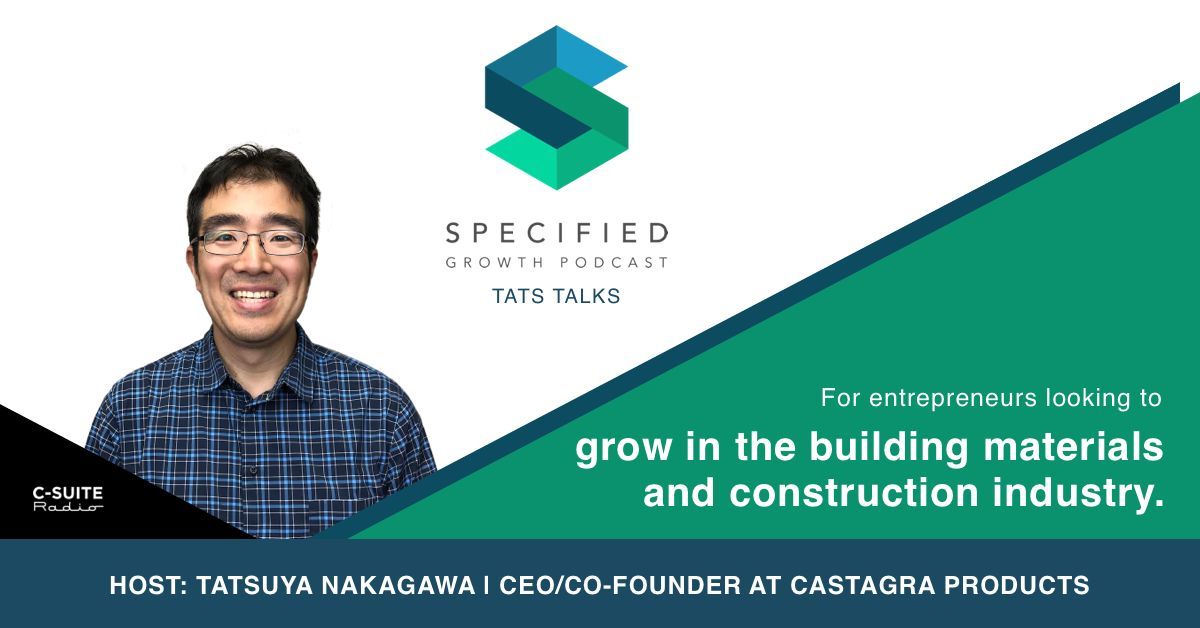 Want to learn more about leadership in the #buildingmaterials and #construction industry? Check out the Specified Growth Podcast on YouTube! 

youtube.com/tatstalks