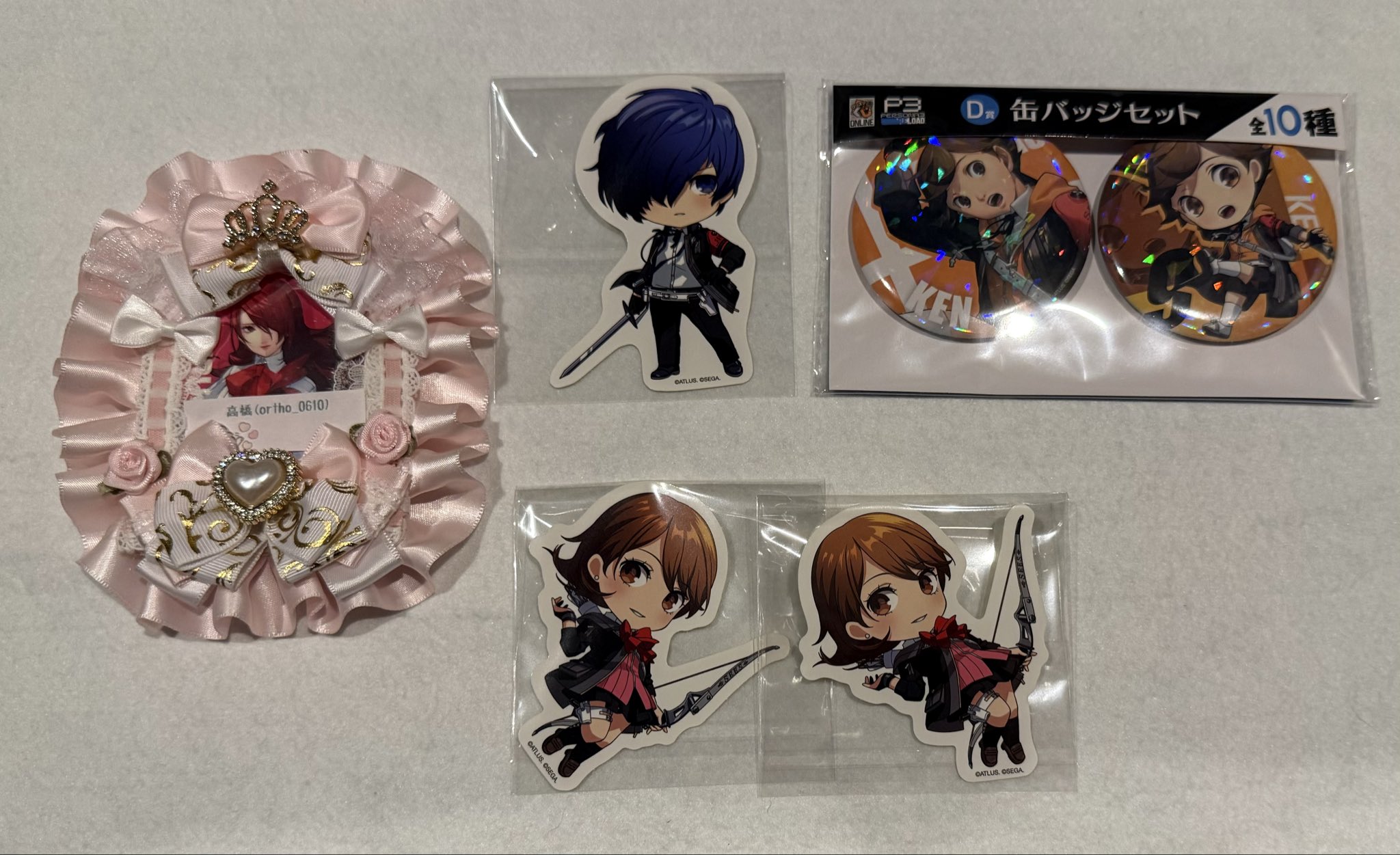ペルソナ3 リロード グッスマくじ 缶バッジ 桐条美鶴 8点セット