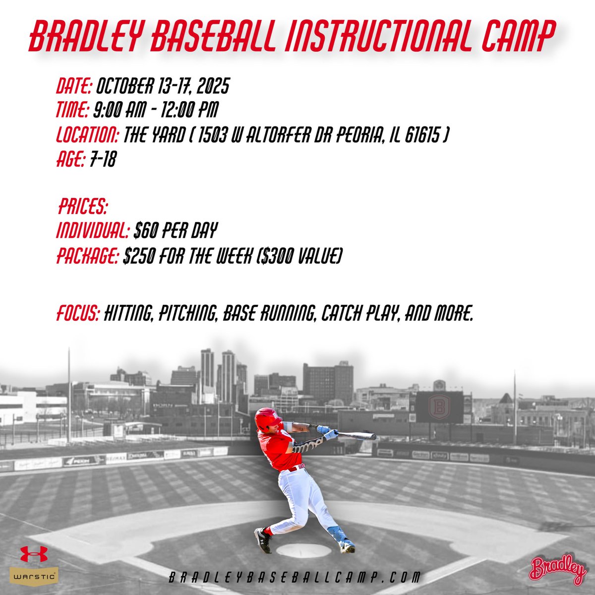 instructional camp is filling up! Sign up today at Bradleybaseballcamp.com 

Go Braves!
