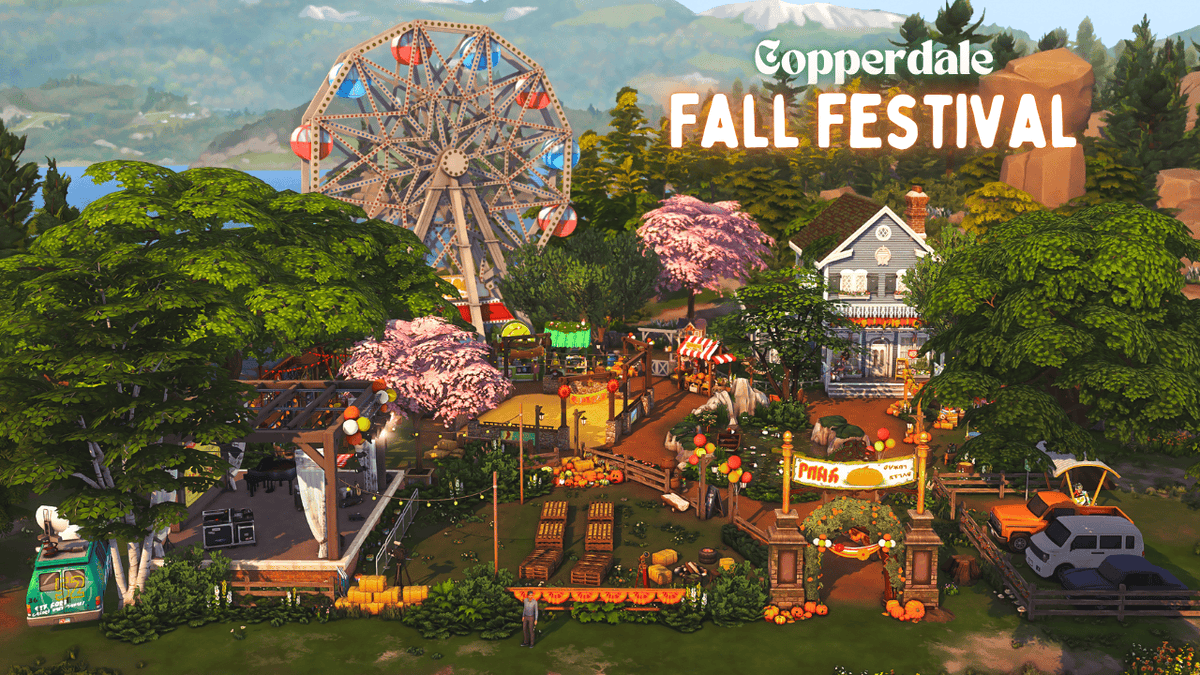 LadyChaosWorlds's tweet photo. Hi! Fall is my favorite season, so I decided to revisit my 2022 Fall Festival lot for Copperdale. The updated version is available for download, and you can also watch the stop-motion on the channel if you'd like. Enjoy! 🎃🍂

🎞️ https://t.co/WHFVwJjiOJ
📁 https://t.co/HWjIcuAv5h https://t.co/qwwx2FMcud