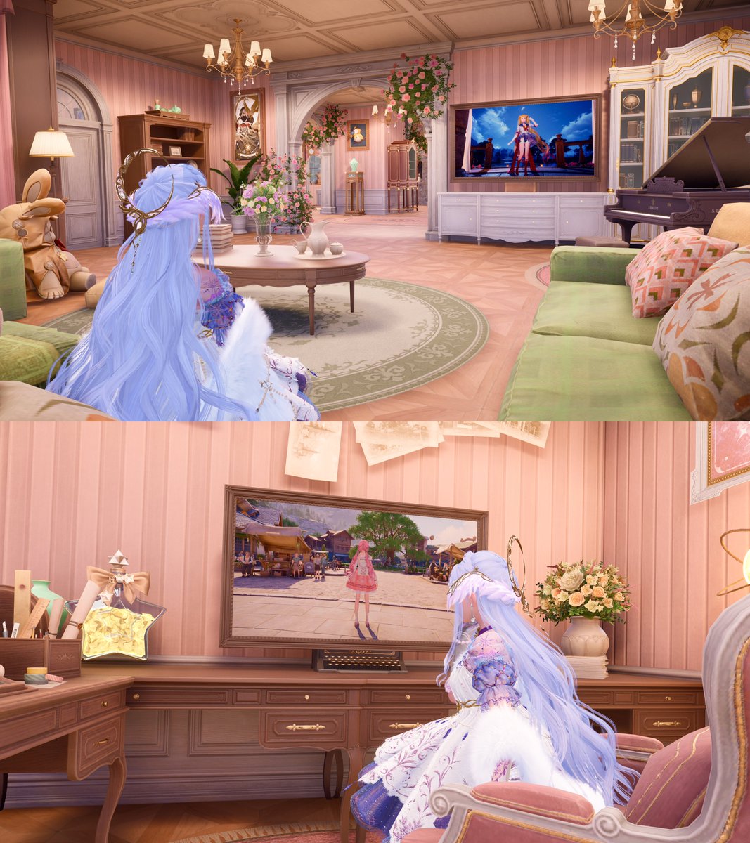 Hope_Miraland's tweet image. I made myself a TV and a computer so I can watch my favorite show and play my favorite game even in Nikki 🩷

#InfinityNikki