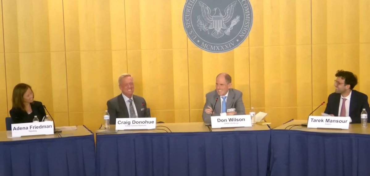 DRWTrading's tweet image. DRW Founder and CEO @donwilsonjr joined fellow industry leaders at the SEC-CFTC Joint Roundtable this week to discuss how regulators can work together more effectively to meet the demands of today’s financial markets.
The discussion focused on critical issues including portfolio…