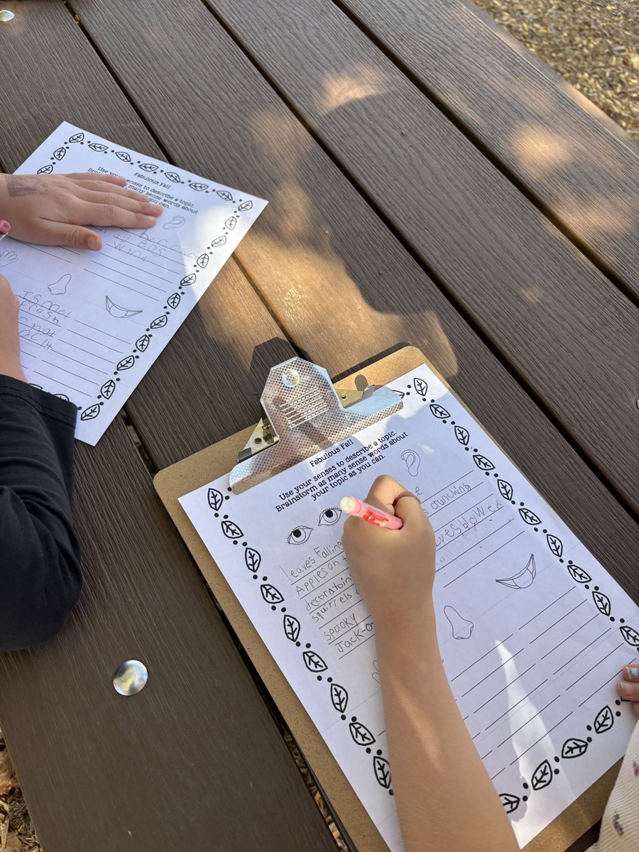 Summer Henry (@msmalcolm_s) on Twitter photo Grade 2s loved heading outdoors to brainstorm fall writing! 🍁 Using their 5 senses, they described the sights, sounds, smells, and feelings of fall! 🍂🧡 <a href="/StLeonardOCSB/">St. Leonard School</a> Grade 2s loved heading outdoors to brainstorm fall writing! 🍁 Using their 5 senses, they described the sights, sounds, smells, and feelings of fall! 🍂🧡 <a href="/StLeonardOCSB/">St. Leonard School</a>
