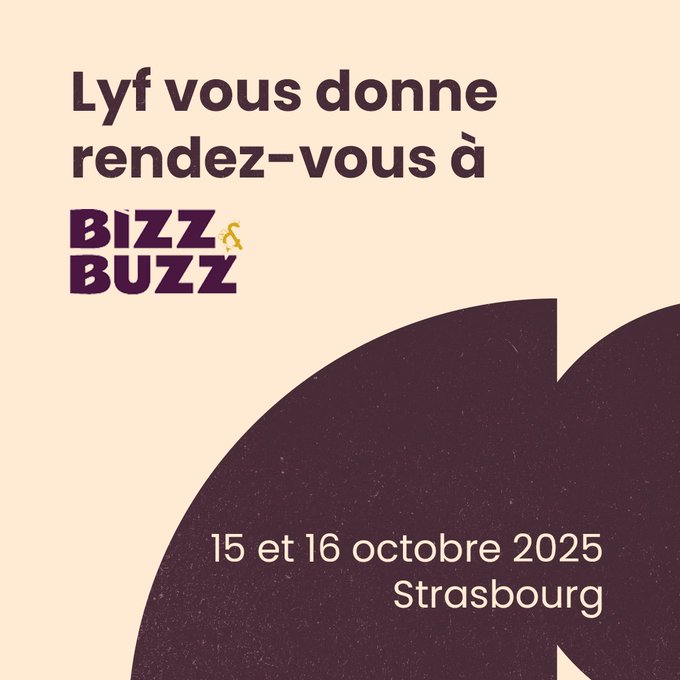 Lyf sera au salon Bizz&amp;Buzz les 15 &amp; 16 octobre prochains à Strasbourg. Deux jours pour échanger autour de l’innovation et des nouveaux usages #numériques. On vous y retrouve !  
#Innovation #Retail #Lyf #Bizzandbuzz
