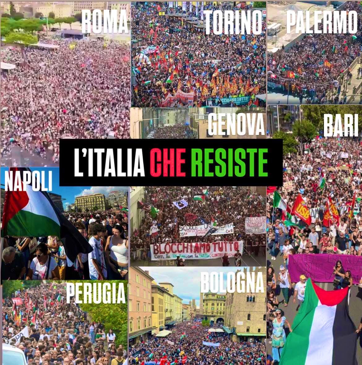 rulajebreal's tweet image. Le reazioni spontanee delle piazze italiane sono commoventi, potenti ed eloquenti.
L’86% degli italiani sono contro il  #GENOCIDIO, traditi dal governo e dai centristi che votano contro il riconoscimento dello Stato palestinese e ora fanno propaganda e distrazione di massa.