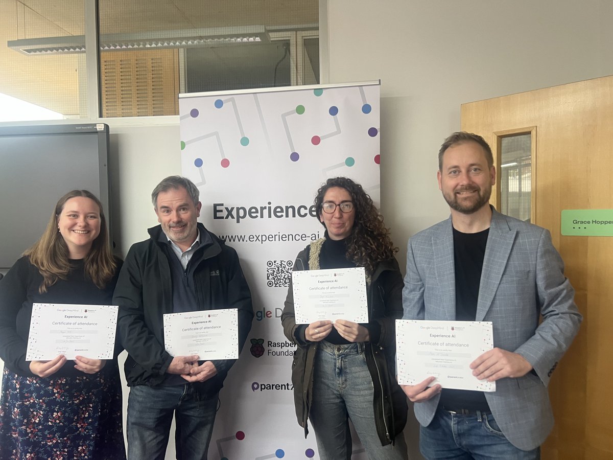 TheParentsZone's tweet image. We loved meeting so many new teachers and discussing how to bring the #ExperienceAI programme into their work. 

Our network of trained educators is growing fast.
Want to join our next event? Find out about our programmes here:

parentzone.org.uk/programmes

@RaspberryPi_org