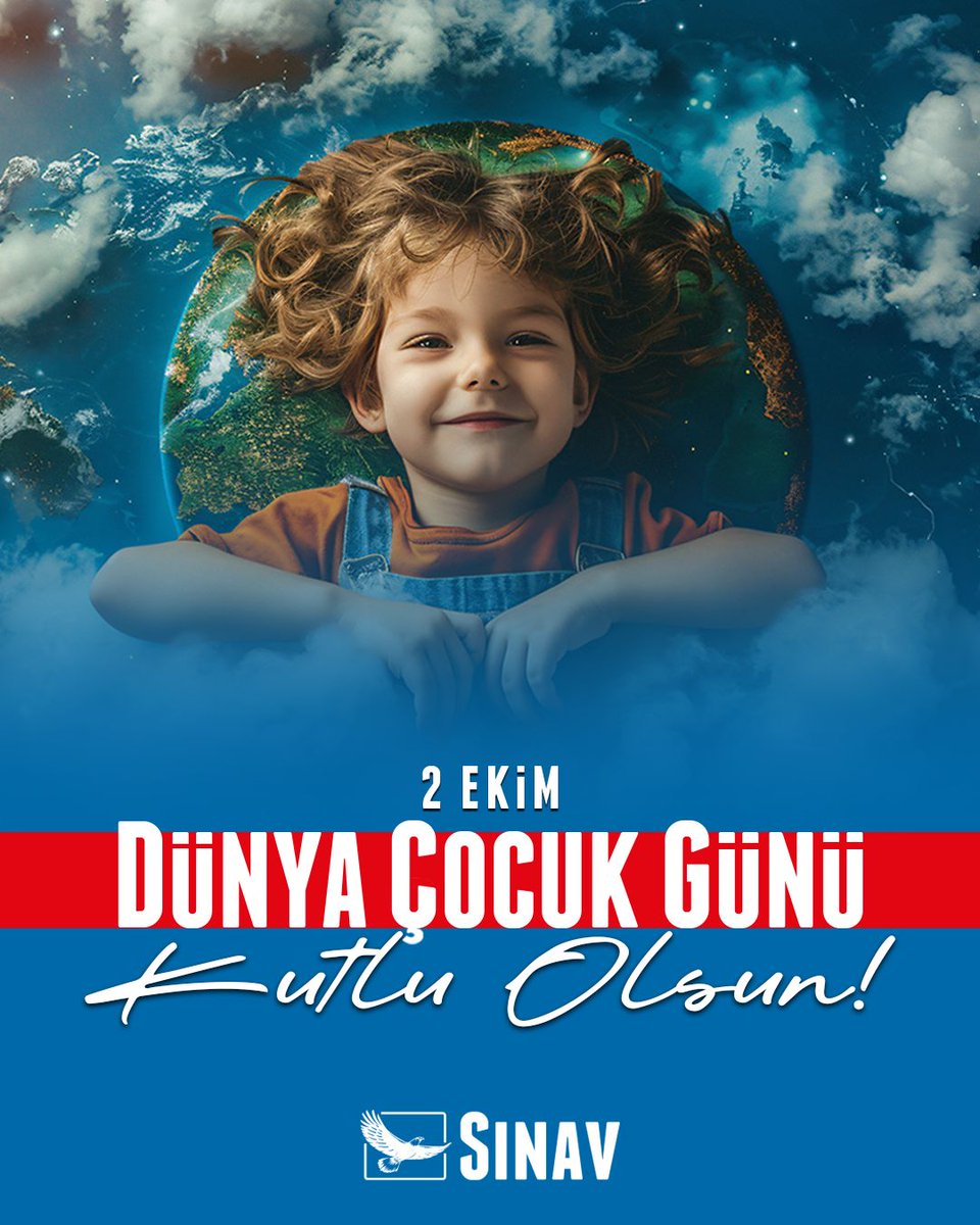 Savaşların olmadığı; şiddetin, açlığın, yoksulluğun ve sefaletin son bulduğu, çocukların yalnızca güzellikleri öğrendiği, barış ve mutluluk dolu bir dünya dileği ile 2 Ekim Dünya Çocuklar Günü'nü kutlarız.

#dünyaçocukgünü #çocukhakları #sinavegitimkurumlari