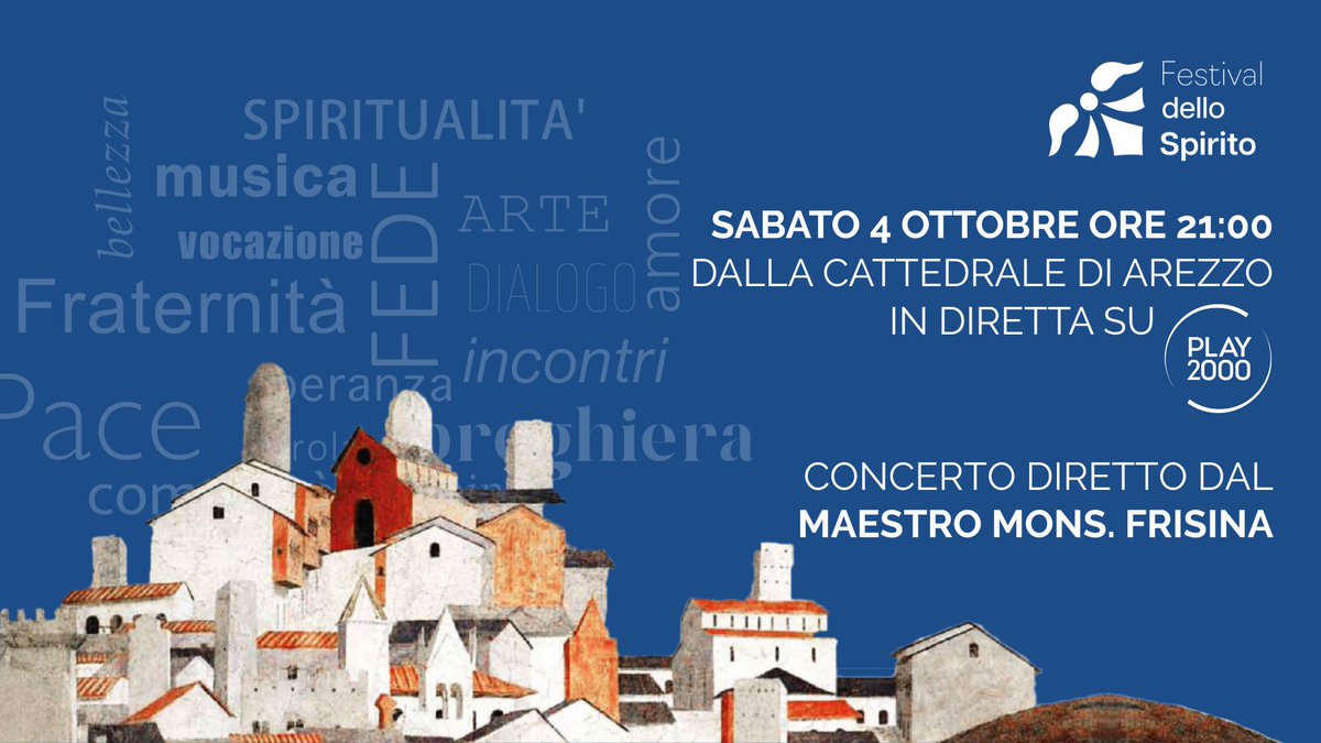 TV2000it's tweet photo. 🔵Dalla Cattedrale di #Arezzo il concerto per coro e organo diretto dal Maestro Mons. Marco #Frisina nell’ambito della seconda edizione del "Festival dello Spirito"
🕘Sabato #4ottobre ore 21 in diretta su #Play2000 
📲 https://t.co/HK41UffBHY
👉https://t.co/ee7QQkrwLA https://t.co/L5xQxLJr7c