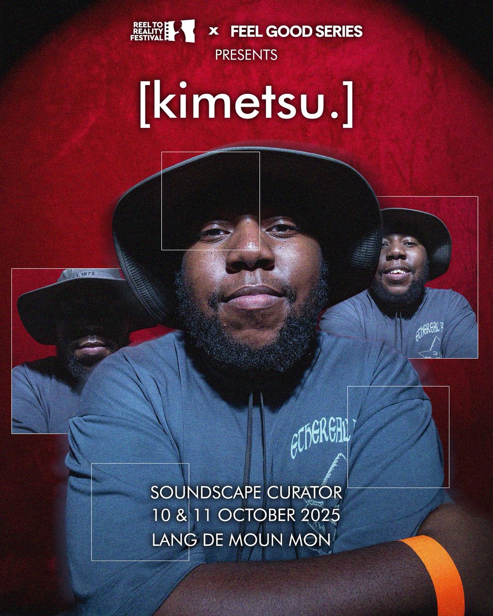 REEL TO REALITY FEST 2025 | Sonic Soundscape
Curated by Nandi Dlepu (feelgoodseries) with Kimetsu (Congaspylations).

Across both days, Kimetsu weaves ancestral rhythm, ambient tones &amp; soulful textures — a sonic journey framing screenings &amp; conversations.