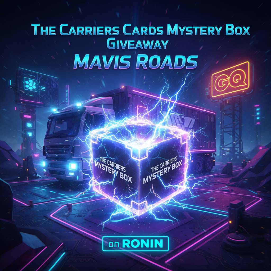 GQ_Zone's tweet image. 🚨 GIVEAWAY: MAVIS ROADS WHITELIST SPOTS! 🚨
I’m giving away 2 Guaranteed (GTD) and 10 First-Come-First-Serve (FCFS) Whitelist spots for the @MavisRoads: The Carriers Mystery Box mint on @Ronin_Network!

#MavisRoads is the #P2E truck #GameFi experience where owning a Carriers…