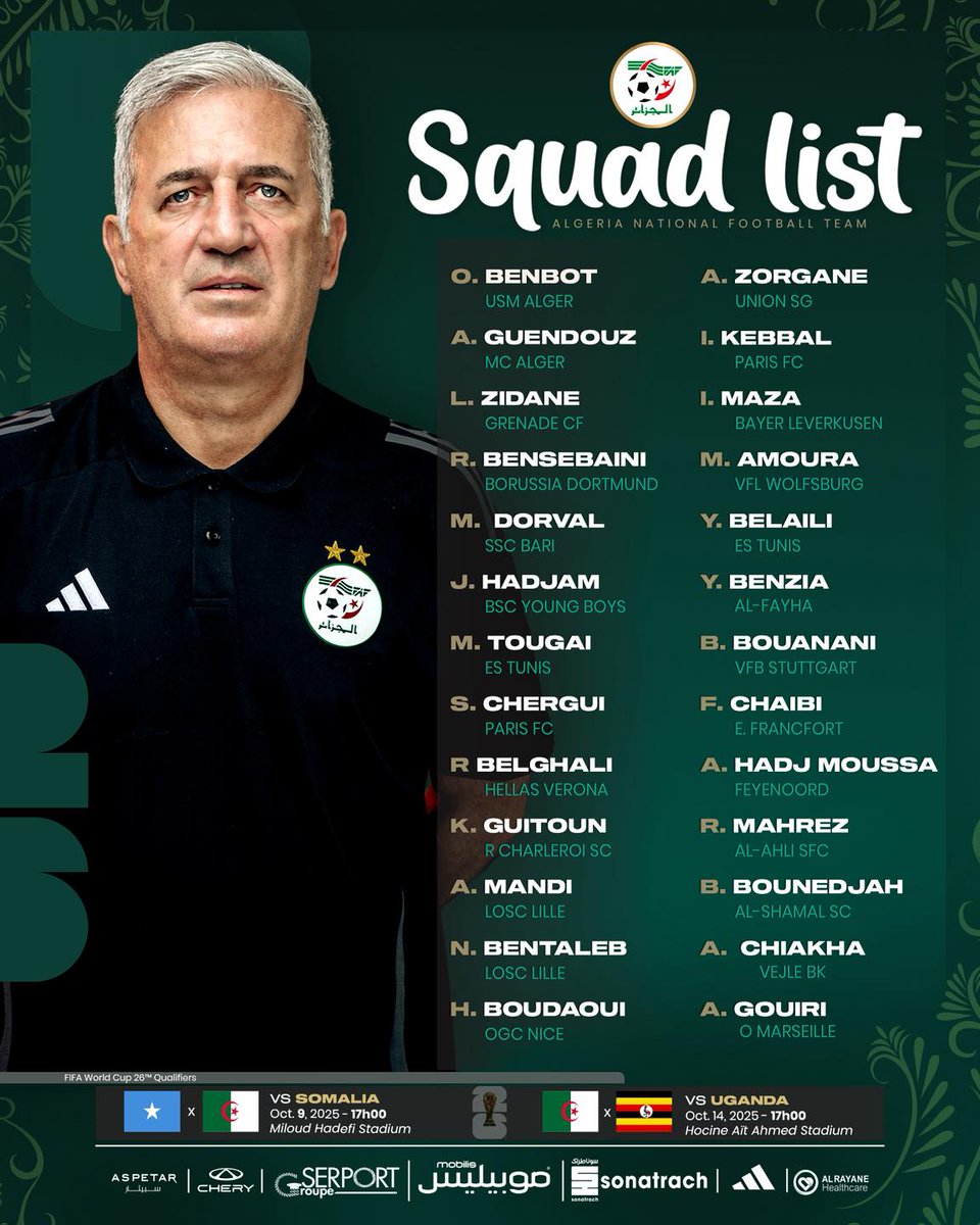 📷قائمة المدرب الوطني فلاديمير بيتكوفيتش تحسبا لمبارتي الصومال وأوغندا ضمن تصفيات كأس العالم 2026
#دنيا_تي_في #لماذا_أنا #أخبار #newsletter