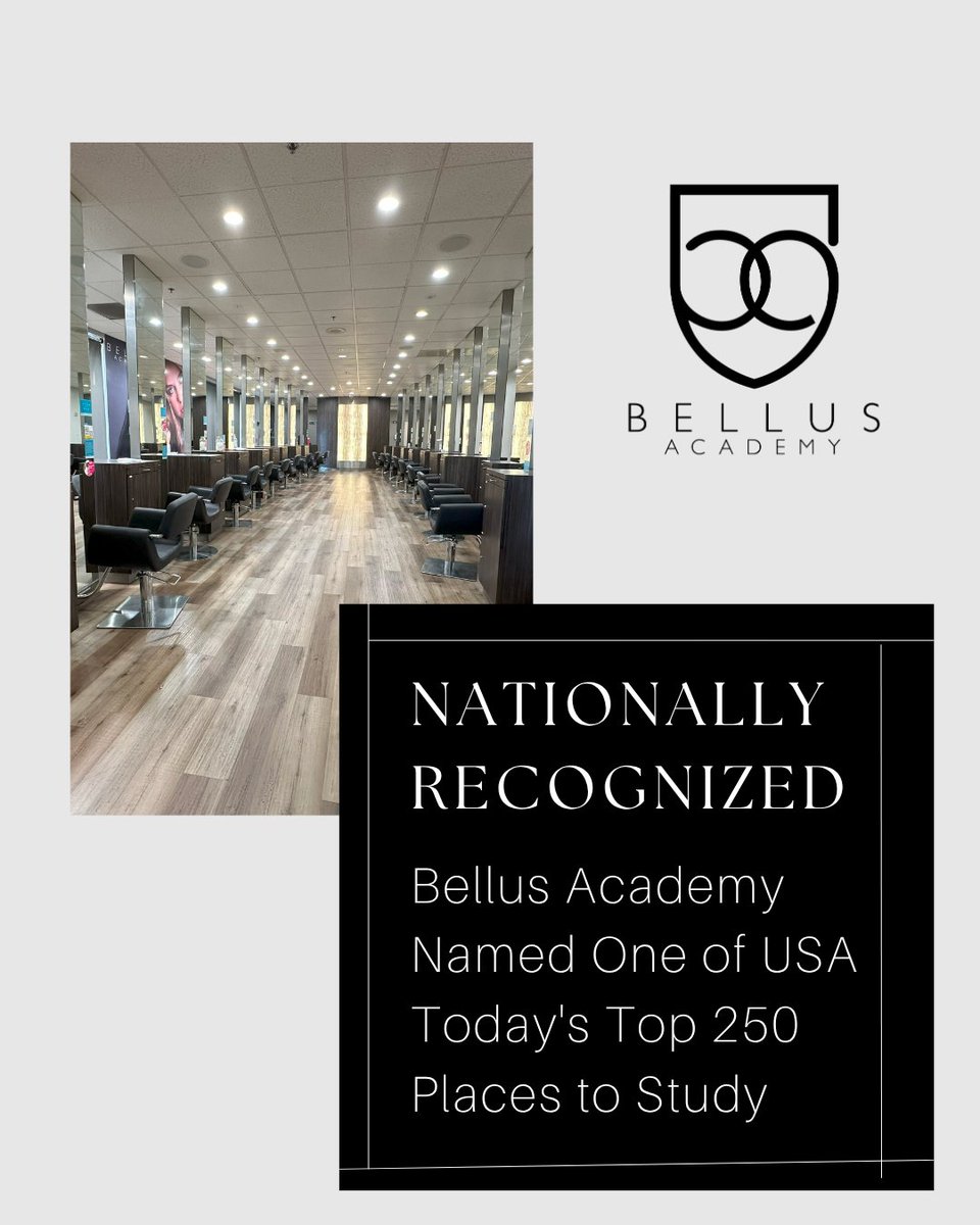 BellusAcademy's tweet image. We’re honored!  Bellus Academy has been named one of USA Today’s Top 250 Vocational Schools in the nation! 

Read more on our blog 👉 shorturl.at/Q8Bg0
See the full USA Today list 👉 shorturl.at/LkVpS

#BellusAcademy #USAToday #Top250