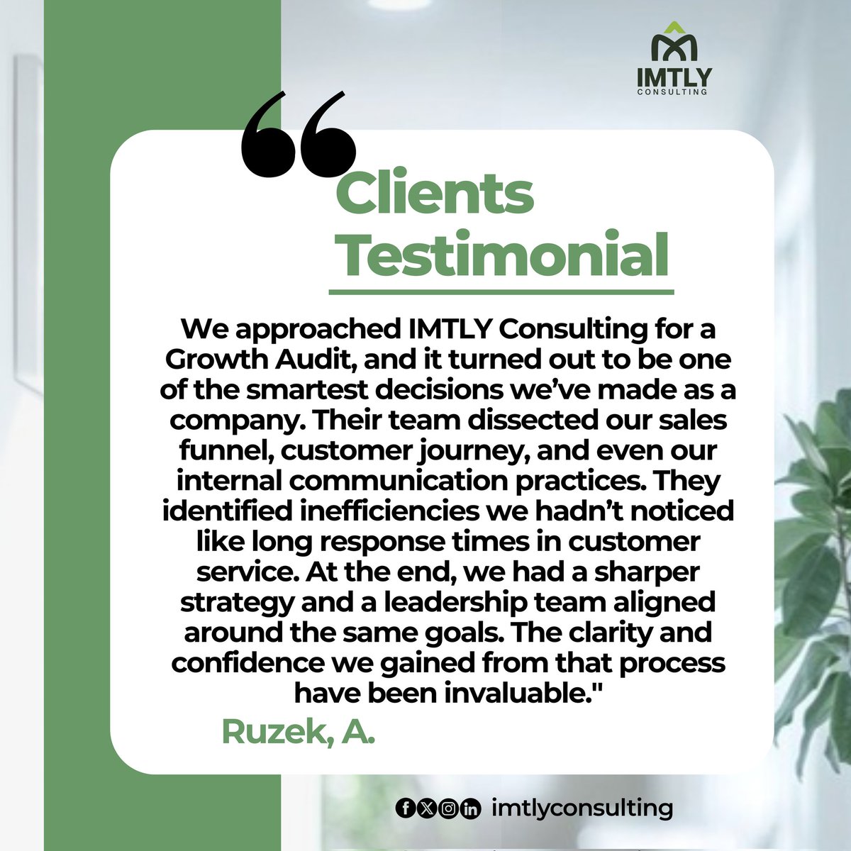 imtly_llc's tweet image. They asked for insights.
We delivered clarity, strategy, and confidence, in just 30 days.
This is what a Growth Audit with IMTLY Consulting looks like. 

#IMTLYResults
#IMTLY
#imtlyconsulting #reviews #consultingfirm