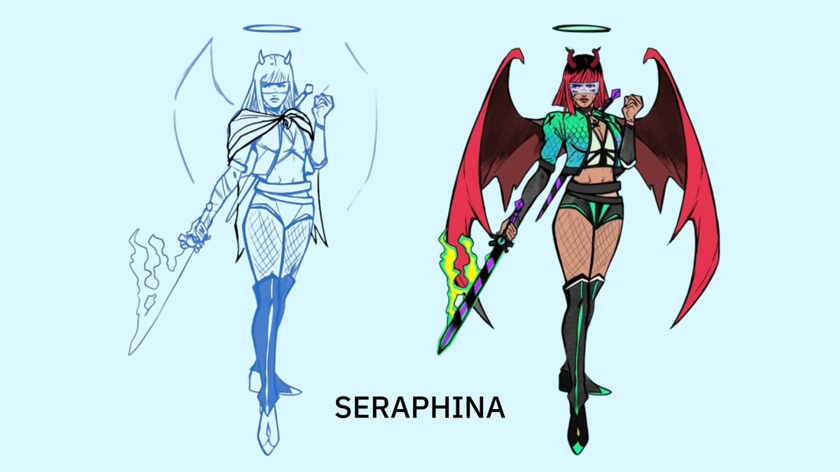 ExcomSociety's tweet image. The Excom comic IP is almost ready. It’s time to start getting familiar with our characters.

The comic features three main characters, the holy trinity of Excoms.

Meet our first legend, SERAPHINA → Fire, Passion, Leadership.

Each character plays an important role in our…