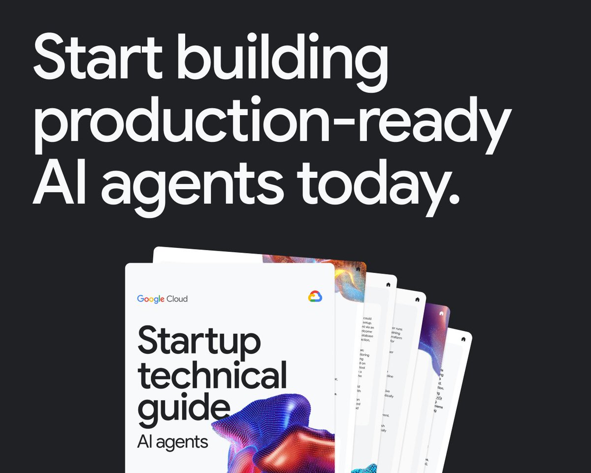 Take your product from idea to impact with AI agents. 💡💪 <a href="/googlecloud/">Google Cloud</a>’s new guide shares practical steps and real-world examples to design, build, and deploy agents using Gemini, Vertex AI, and Agent Development Kit (ADK).