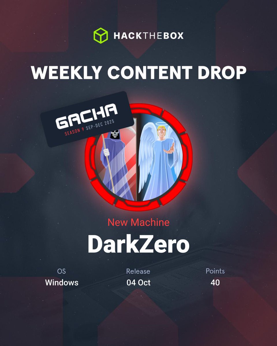 They're always watching 👀
Prepare for the brand-new pieces of content coming to the #HackTheBox platforms this week!
🔴 Job, a migrated #Vulnlab Machine created by xct
🔴 Watcher, a migrated #Vulnlab Machine created by DarkCaT &amp; whatev3n
🔵 SalineBreeze-2, a Sherlock created by