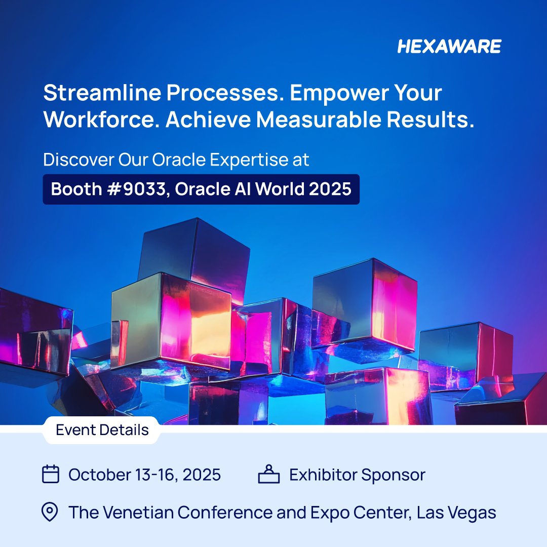 HexawareGlobal's tweet image. Hexaware’s Oracle experts helped a global law firm cut downtime by 30% &amp;amp; boost #HR efficiency by 20% with Oracle Cloud HCM! hexwr.com/3IPkZoI

Meet us at Booth #9033, #OracleAIWorld2025, to see how we’re driving #AI-powered transformation. hexwr.com/46M1s0p…