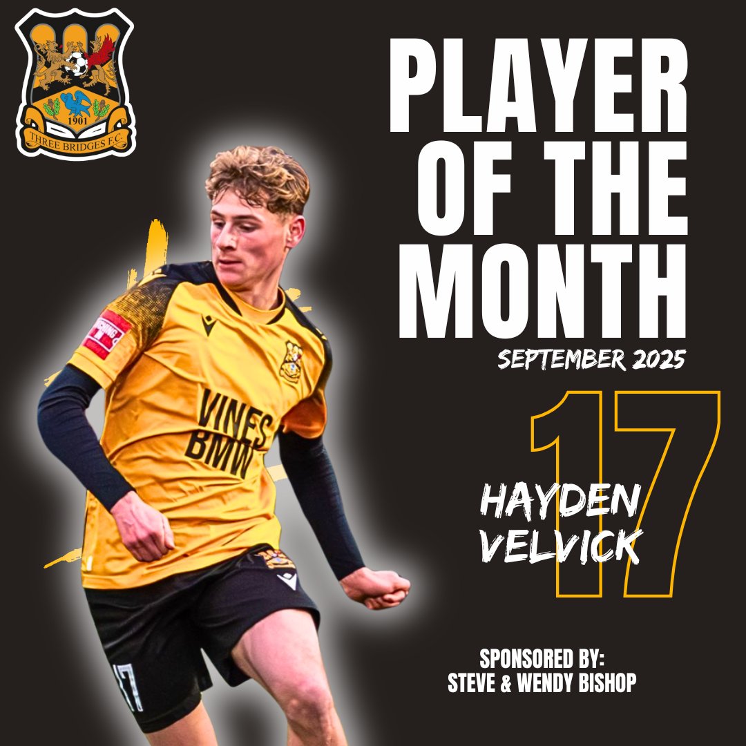 Unanimous. With nearly 60% of the overall social media vote, Hayden Velvick is the Player of the Month for September 👏🏼

#UpTheBridges🧡🖤