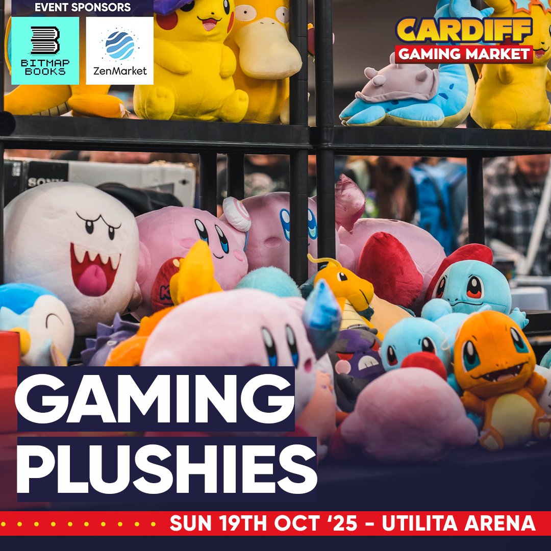 TheVGMarket's tweet image. Snuggle up with gaming plushies at Cardiff Gaming Market—because even the toughest gamers need a cuddle between boss battles 🎮🧸✨

🎟 eventbrite.co.uk/e/1098163068299

Event Sponsors
@Bitmap_Books 📚 linktr.ee/bitmapbooks
@zenmarket_en 🗾 go.zenmarket.jp/replayevents

#CardiffGamingMarket