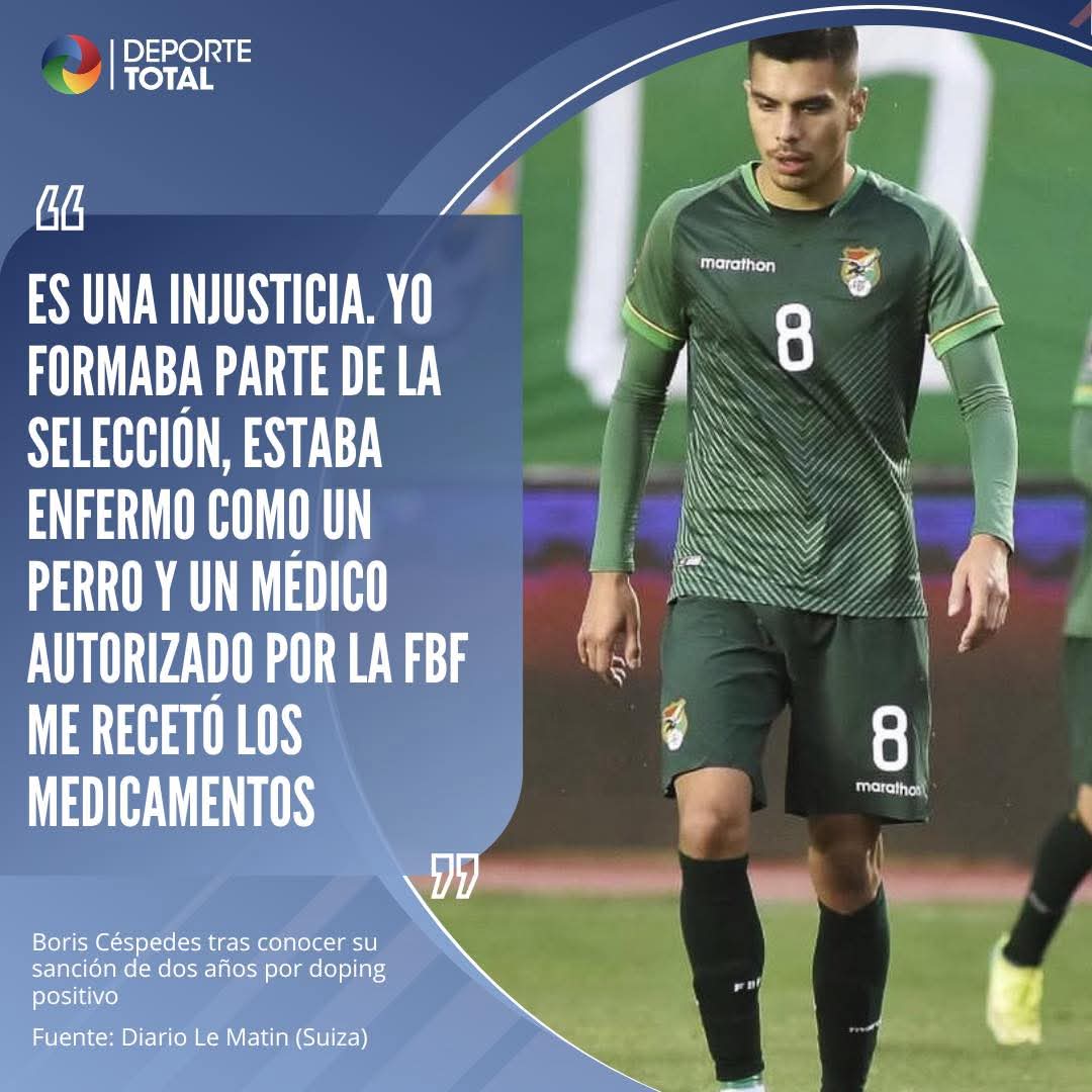 Una vergüenza lo que hicieron con Boris Céspedes. Los responsables deben responder ante la justicia ordinaria. Ojalá así sea. Además, corresponde indemnizar al jugador.

¿Cómo vamos a pedir que jugadores de ascendencia boliviana elijan a nuestra selección con estos antecedentes?