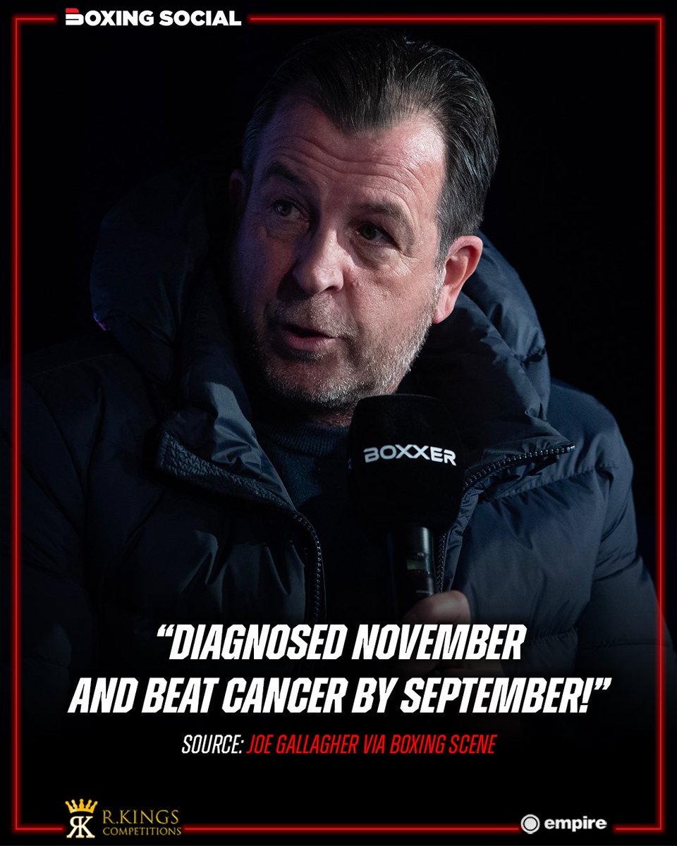 𝐏𝐨𝐬𝐢𝐭𝐢𝐯𝐞 𝐍𝐞𝐰𝐬 𝐟𝐨𝐫 𝐉𝐨𝐞 𝐆𝐚𝐥𝐥𝐚𝐠𝐡𝐞𝐫! 

📈 <a href="/JoeG/">Joe Gallagher</a> has revealed Doctor’s are “very happy” with his progress in his cancer recovery! 

Gallagher told <a href="/boxingscene/">BoxingScene.com</a> “they said there’s no further treatment. All I have to do is every six months…” 

(<a href="/TrisDixon/">Tris Dixon</a>)